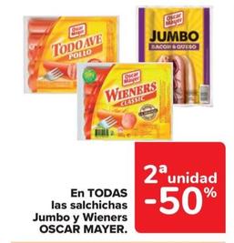 Oferta de En todas las salchichas Jumbo y Wieners en Carrefour Market