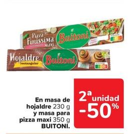 Oferta de En masa de hojaldre y masa para pizza maxi en Carrefour Market