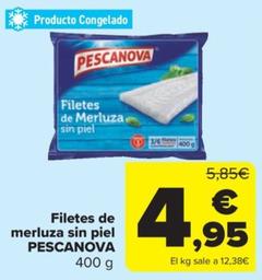 Oferta de Filetes de merluza sin piel por 4,95€ en Carrefour Market