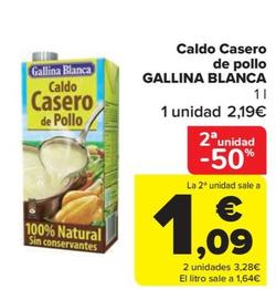 Oferta de Caldo casero de pollo por 1,09€ en Carrefour Market