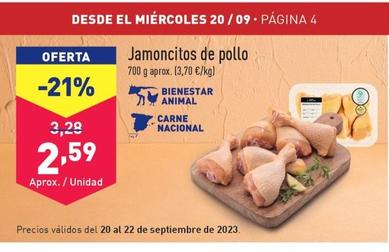 Oferta de Jamoncitos de pollo en ALDI