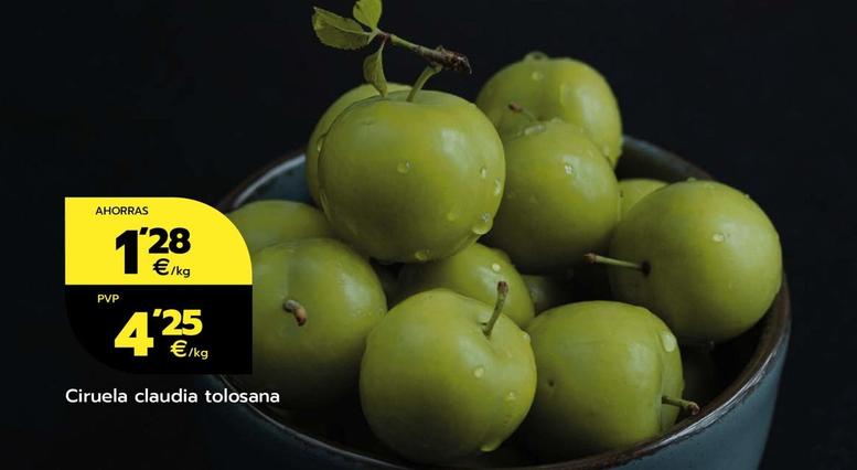 Oferta de Ciruela claudia tolosana por 4,25€ en BM Supermercados