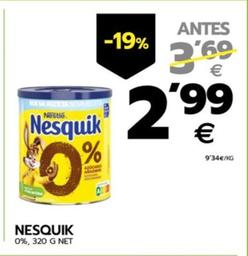 Oferta de Nesquik por 2,99€ en BM Supermercados