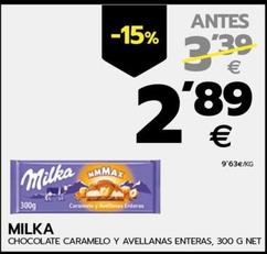 Oferta de Chocolate caramelo y avellanas enteras por 2,89€ en BM Supermercados