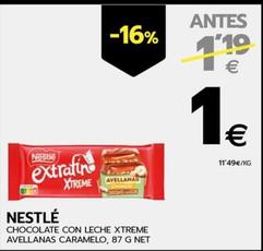 Oferta de Chocolate con leche xtreme avellanas caramelo por 1€ en BM Supermercados