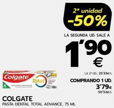 Oferta de Pasta Dental Total Advance por 3,79€ en BM Supermercados