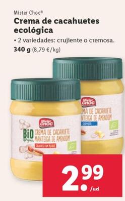 Oferta de Crema de cacahuetes ecologica por 2,99€ en Lidl