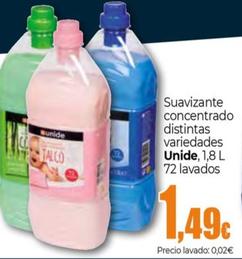 Oferta de Suavizante concentrado distinas variedades por 1,49€ en Unide Market