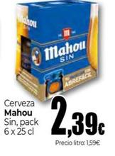 Oferta de Cerveza sin por 2,39€ en UDACO