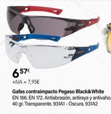 Oferta de Gafas Contraimpacto Pegaso Black&white por 6,57€ en Cadena88