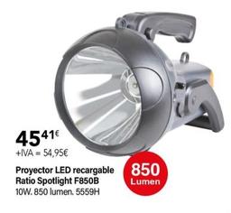 Oferta de Proyector Led Recargable 850 Spotlight F850b por 45,41€ en Cadena88