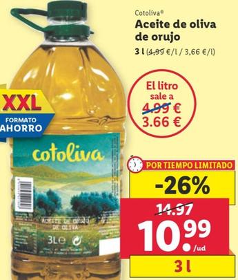 Oferta de Aceite de oliva de orujo por 10,99€ en Lidl