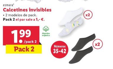 Oferta de Calcetines invisibles por 1,99€ en Lidl