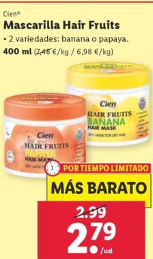 Oferta de Mascarilla Hair Fruits por 2,79€ en Lidl