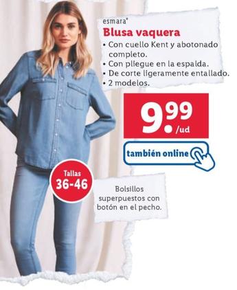 Oferta de Blusa vaquera por 9,99€ en Lidl