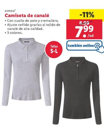Oferta de Camiseta de canale por 7,99€ en Lidl