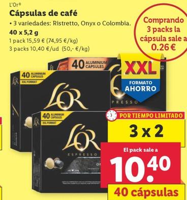 Oferta de Capsulas de cafe por 10,4€ en Lidl
