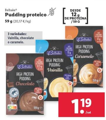 Oferta de Pudding proteico por 1,19€ en Lidl