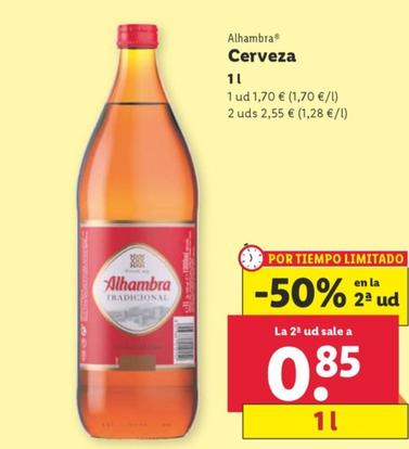 Oferta de Cerveza por 1,7€ en Lidl