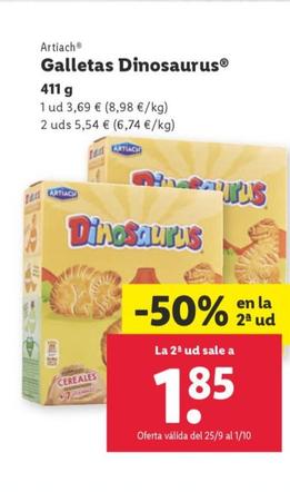 Oferta de Galletas Dinosaurus por 3,69€ en Lidl