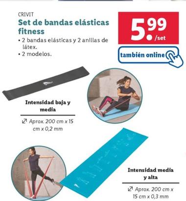 Oferta de Set de bandas elásticas fitness por 5,99€ en Lidl