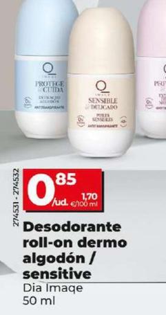 Oferta de Desodorante roll-on dermo algodón / sensitive por 0,85€ en Dia
