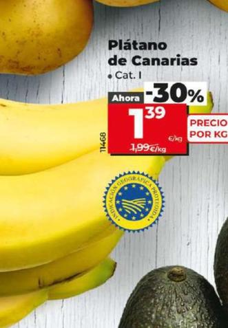 Oferta de Plátano de Canarias por 1,39€ en Dia