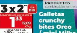 Oferta de Galletas crunchy bites Oreo / mini por 1,33€ en Dia