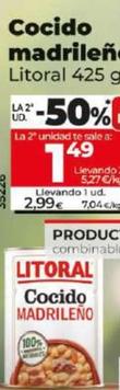 Oferta de Cocido Madrileno por 2,99€ en Dia