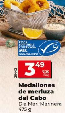 Oferta de Dia Mari Marinera - Medallones de merluza del Cabo por 3,49€ en Dia