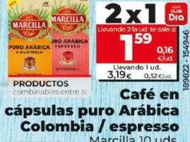 Oferta de Cafe en capsulas puro arabica Colombia / espresso por 1,59€ en Dia