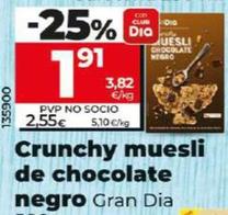 Oferta de Crunchy muesli de chocolate negro por 1,91€ en Dia