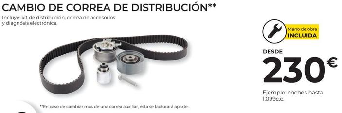 Oferta de Cambio De Correa De Distribucion por 230€ en Feu Vert