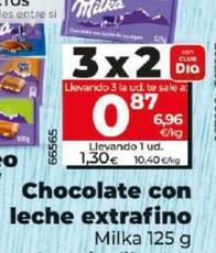 Oferta de Chocolate con leche extrafino por 1,3€ en Dia