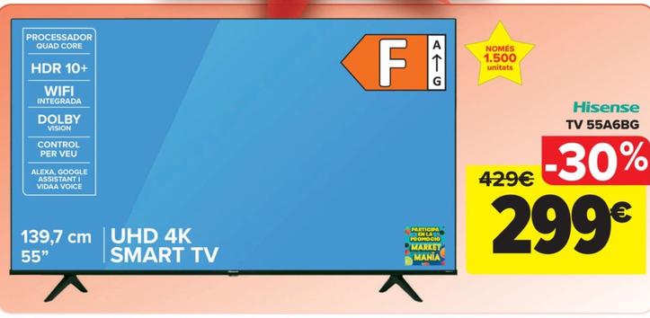Oferta de TV 55A6BG por 299€ en Carrefour