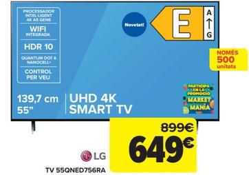 Oferta de TV 55QNED756RA por 649€ en Carrefour