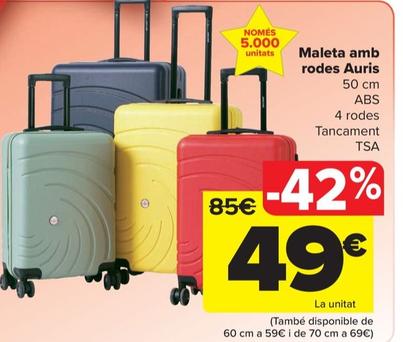 Oferta de Maleta amb rodes auris por 49€ en Carrefour