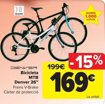 Oferta de Bicicleta MTB 26" por 169€ en Carrefour