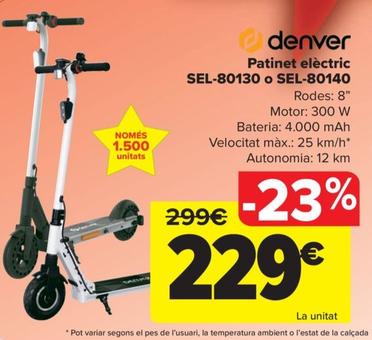 Oferta de Patinet electric SEL-80130 o SEL-80140 por 229€ en Carrefour