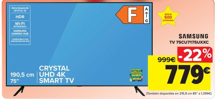 Oferta de TV 75CU7175UXXC por 779€ en Carrefour