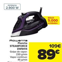 Oferta de Plancha steamforce DW9414 por 89€ en Carrefour