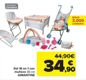 Oferta de Aimantine - Set 16 En 1 Con Muneco 30 cm por 34,9€ en Carrefour
