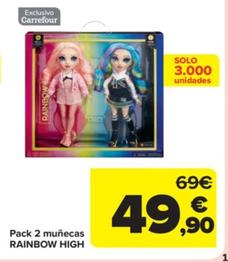 Oferta de Rainbow High - Pack 2 Munecas por 49,9€ en Carrefour