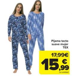 Oferta de Pijama tacto suave mujer por 15,99€ en Carrefour