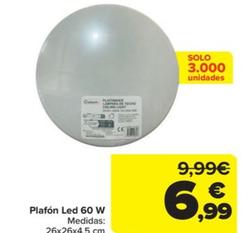 Oferta de Plafon led 60 w por 6,99€ en Carrefour