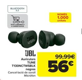 Oferta de Auriculars Tune T130NCRWSBLK por 56€ en Carrefour
