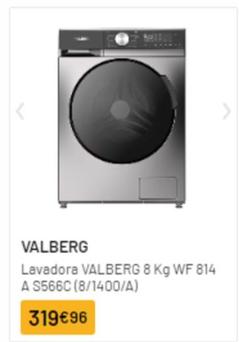 Oferta de Valberg - Lavadora 8 Kg Wf 814 A S566c por 319,96€ en Electro Depot