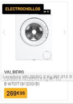 Oferta de Valberg - Wf 812 B Bw701t por 269,96€ en Electro Depot