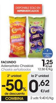 Oferta de Facundo - chaskis senalizados por 1,25€ en Eroski