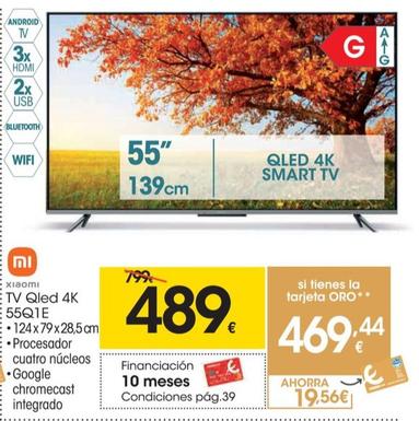Oferta de TV QLED 4K 55Q1E por 489€ en Eroski